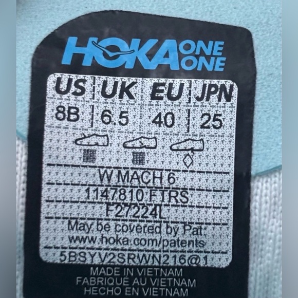 HOKA 🔥 Mach 6 1147810 FTRS Frost White Running Shoes Sneakers 7 7.5 8 8.5 9 10.5 - Picture 10 of 12